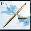 Golden color Portable Metal Tube Makeup Nylon Fiber Retractable Lip Brush