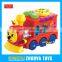 Kids enducational bump and go toy train BO battery operated plastic locomotive toys 2 colors with block