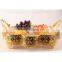 15cm*15cm Hollow Out Fruit Platter,Gold Plated Gift Baskets Kx-4504
