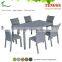 All weather factory direct sale plastic rattan garden chair and table