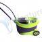 Magic mop with wheels fast dehydration and washing mop head