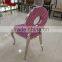 Luxury stainless steel Wedding Chair Pink Color Funiture