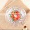 apple embossed glass fruit sugar salad bowl