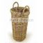 Rustic round wicker Umbrella Stand basket