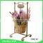 Decorative flower arrangement basket with iron stand