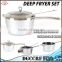 NBRSC Home Nonstick covered Deep Fryer Aluminum Fry Pot and Basket with stainless steel Handle