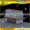 Customized retail store wood and glass bread display rack