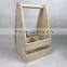 Portable removable beer wine bottle wooden crate