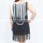 Porpular elegant ladies' tie dye tassel nipped waists dress