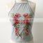 Sexy Tank Top Women Tops Crop Top Embroidery Rose