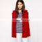 China hot selling red short women hooded wool duffle coat
