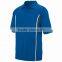 Mens Rival Polo Sport Shirt Customize Heat Sealed Label Rib-Knit Collar Sport Top 100% Polyester Wicking Pointelle Mesh Polo
