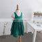 Factory supply 2-7Y little girls hollow back green one-piece dress little girls