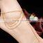Multi Layers Gold Tone Rhinestone Crystal Beads Finger Anklet Foot Chain