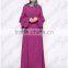Loose fit hemp muslim dress/ jnj Arabian islamic solid color Middle East abaya kaftan dresses/fancy dl islamic abaya