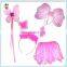Wand Tutu Boppers Set Cheap Party Kids Girl Fairy Butterfly Wings HPC-0860