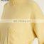 Yellow Mid Weight Roll Neck Patch Pocket Chunky Knit Sweater