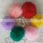 High quality rabbit fur ball keychain
