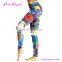 Wholesale Custom Tight Sports Flower Pants Ladies Printed Leggings