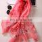 newest silk and wool printing scarf for women lady with high quality