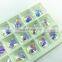 Crystal AB colorful round flatback crystals wholesale for shose making