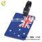 Silicone luggage tag customized/ aeroplane flag rubber luggage tag