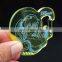 Customized clear green cartoon acrylic keychain laser cut