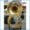 gold lacquer Bb key sousaphone, c key china sousaphone, brass sousaphone