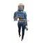 Denim 2020  Autumn Women's clothing Sexy Ripped Jacket Fashion Fringed Chain Ladies Short Crop Top