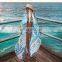 Long Print Beach Cover up Pareos de Playa Mujer Beach Wear Plus size Bikini Cover up Robe Plage Sarong Beach Tunic