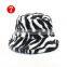 Cow Leopard zebra Reversible Hats Fall Winter Female Plush Bucket Hats Women street fashion Warm hats