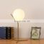 Luxury Touch Switch Control Round Glass Ball Moon Light Table Lamp
