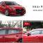 Chrome door visor side window deflector shade sun rain shield silver strips guard for Mazda 3 Axela