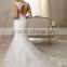 Hot Sale Elegant Key Hole Back Beaded Neckline Alibaba Wedding Dress Mermaid Gown With Lace Applique
