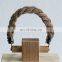 Home Decorative wooden lantern Hemp Candle Holder metal lantern wood