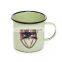 Personalized colorful printing personalized sublimation guaranteed quality 12oz tin cup enamel for coffee