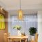 HUAYI Modern Simple Style E27 Living Room Indoor Decoration Handmade Bamboo LED Pendant Light