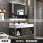 Modern Luxury Stone Bathroom Towel Cabinet Vanity Cabinet Set with Countertop LED Smart Mirror Cabinet