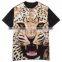 sublimation t shirts with extra long length bottom sublimation with side zipper