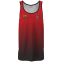 high quality custom sublimated basketball top with red and black color