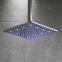 LED shower head polished rain showerhead in 304 stainless steel size 30x30cm