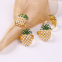 Gold Pineapple Napkin Rings Holder for Wedding Birthday Christmas Holiday Family Gathering Banquet