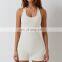 New Design Custom Sexy One Piece Hollow Out Compression Shorts Sports Training Dance Wear Yoga Jumpsuit Women Fitness Bodysuit