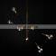 Custom Minimalist Modern Metal Chandelier Kitchen Hanging Light Cosmic Satellite Hall Copper Chandelier HIGHWIRE TANDEM LARGE