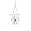 New design brass frosted glass lampshade chandelier round indoor living room bedroom hotel decoration lighting brass chandelier