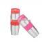 Double wall stainless steel insulated coffee mug with push botton