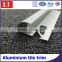 Aluminum corner tile trim for ceramic tile edge profile