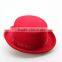 Fashion good quality 100% wool felt hat blank wholesale womens wool felt ha flat top wool hat ladies red wool felt hat wholesale