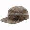 100% Arcylic Flat Brim 5 Panel Camo Military Snapback Cap Wholesale