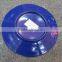 Novelty 11'' Blue Color Full Printing Textured Melamine Round Shape Dishes Plate